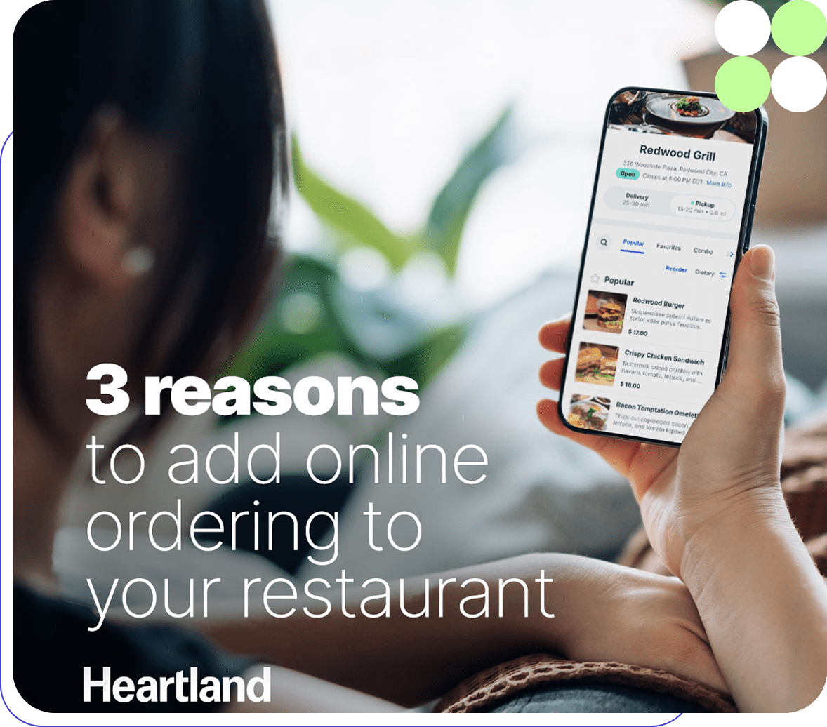 Person using phone for restaurant online ordering.